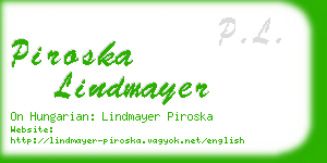 piroska lindmayer business card
